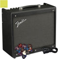 Fender Mustang Amp GTX50 Combo Guitar Amplifier Black Bundle with 12x Fender Guitar Picks, Power Cable and Liquid Audio Polishing Cloth