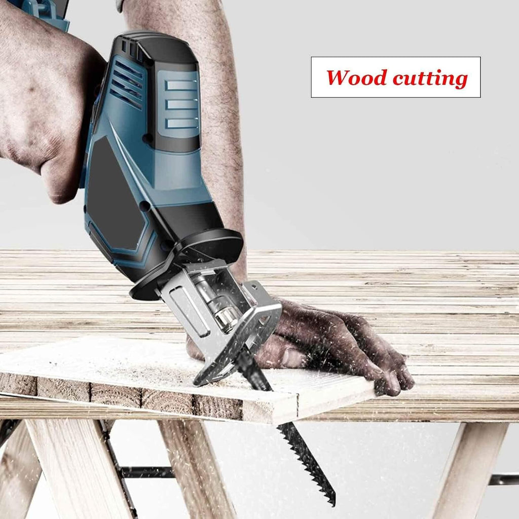 12V Reciprocating Saw Mini Cordless Electric Chain Saw Rechargeable Household Cutting Electric Saw is Light