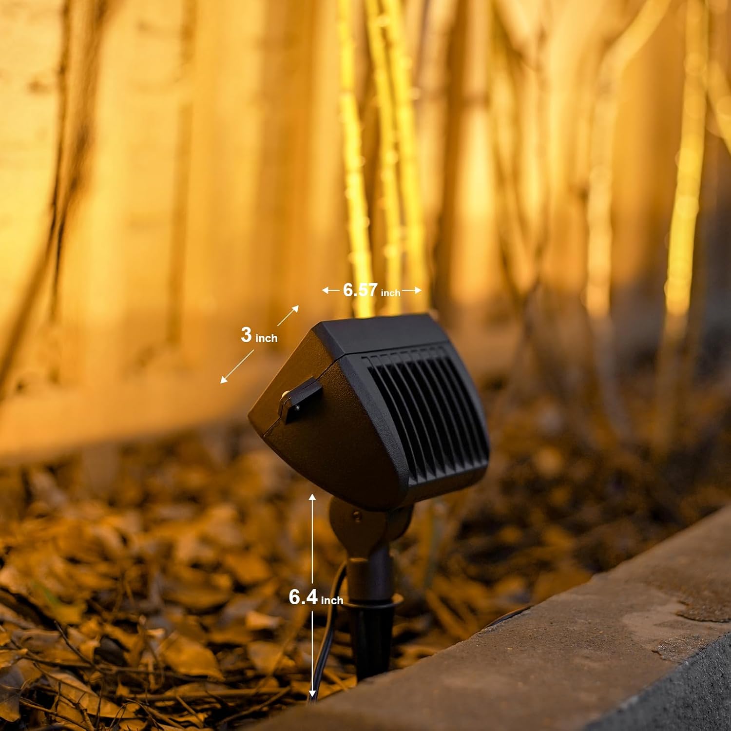 GOODSMANN Low Voltage LED Landscape Wall Wash Kits 8PK Spotlight & Floodlight 18W 2700K Outdoor Lights Brown Finish Outside Hardwired Lighting with Metal Stake Cable Connector Replaceable
