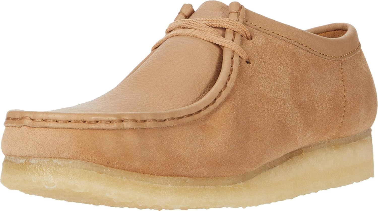 Clarks Men's Wallabee Lace Up Shoes, Light Tan Combo, 10.5 Medium US