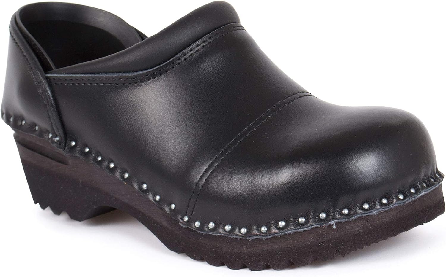 Troentorp Clogs, Picasso Bastad Slip On Steel Toe Non Slip Womens Leather Wooden Nursing Chef Work Swedish Clogs