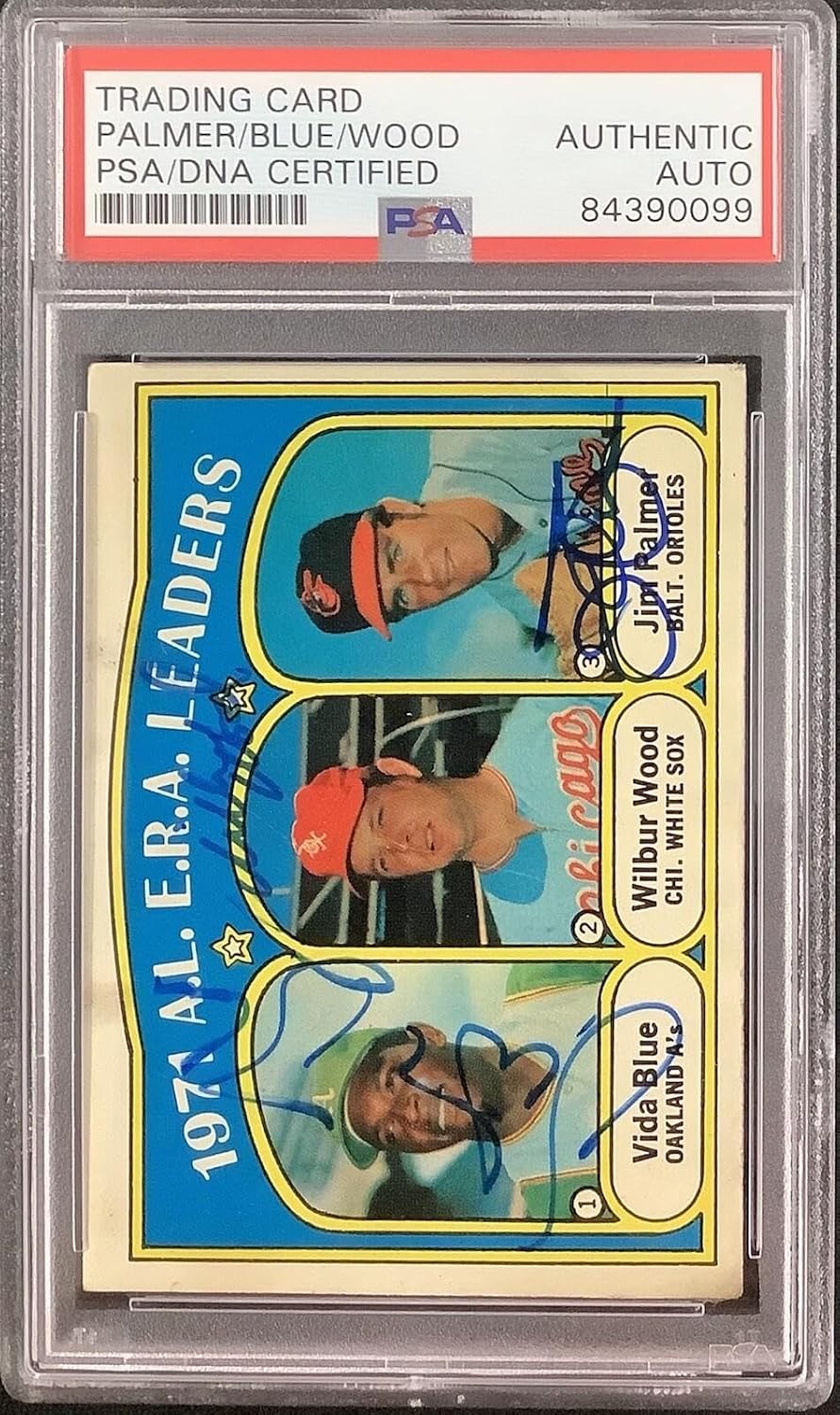 Jim Palmer Signed 1972 Topps #92 Orioles Baseball Card Wood Auto PSA/DNA - Baseball Slabbed Autographed Cards