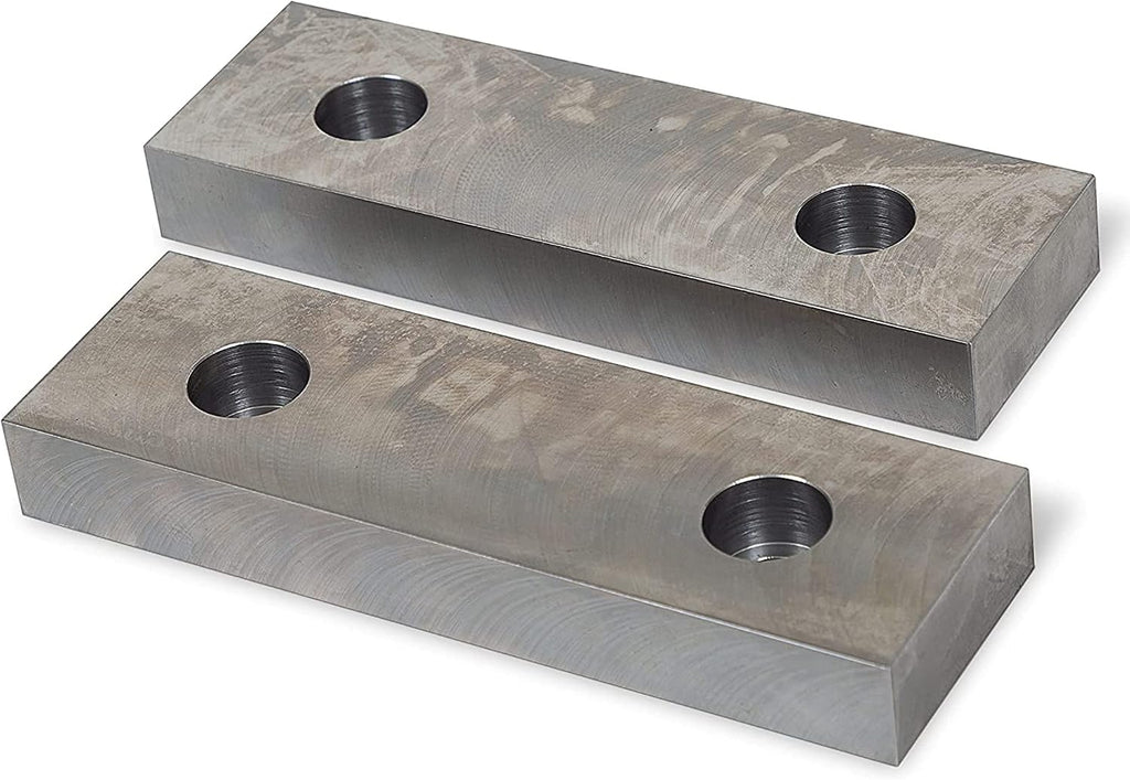 Machinable Metal Vise Jaws for Bench Vise 8 inch, 1'T x 2.5'W x 8'L, 1018 Carbon Steel, Set of 2