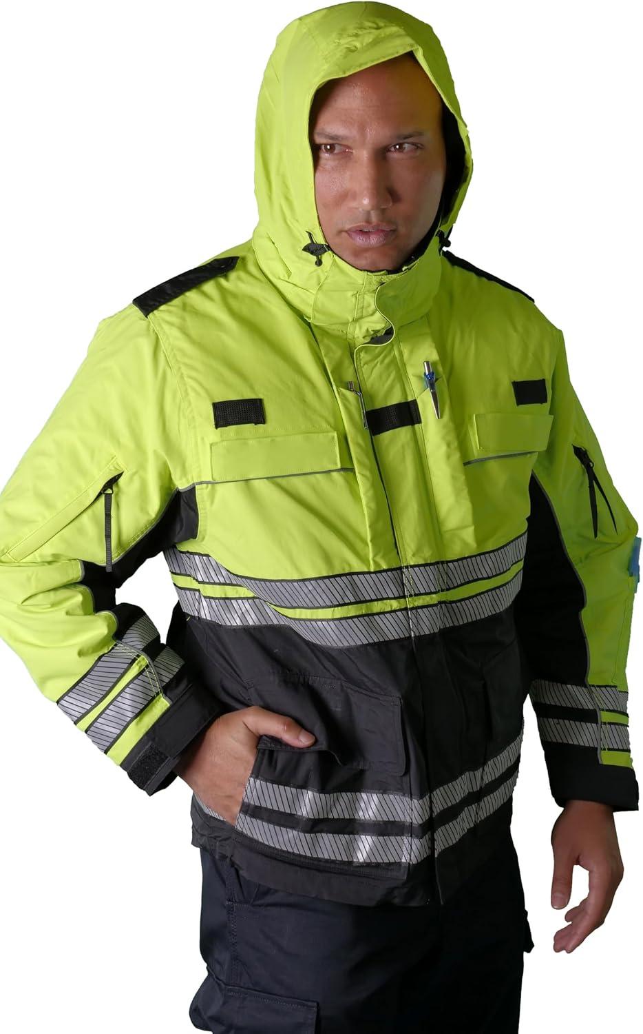 Men's Hi-Vis Heavy Duty Parka - Lancer Work Utility & Safety Jacket