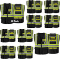 Safety Vest Custom Logo Class 2 Reflective High Visibility Vest With 5 Pockets ＆ Zipper