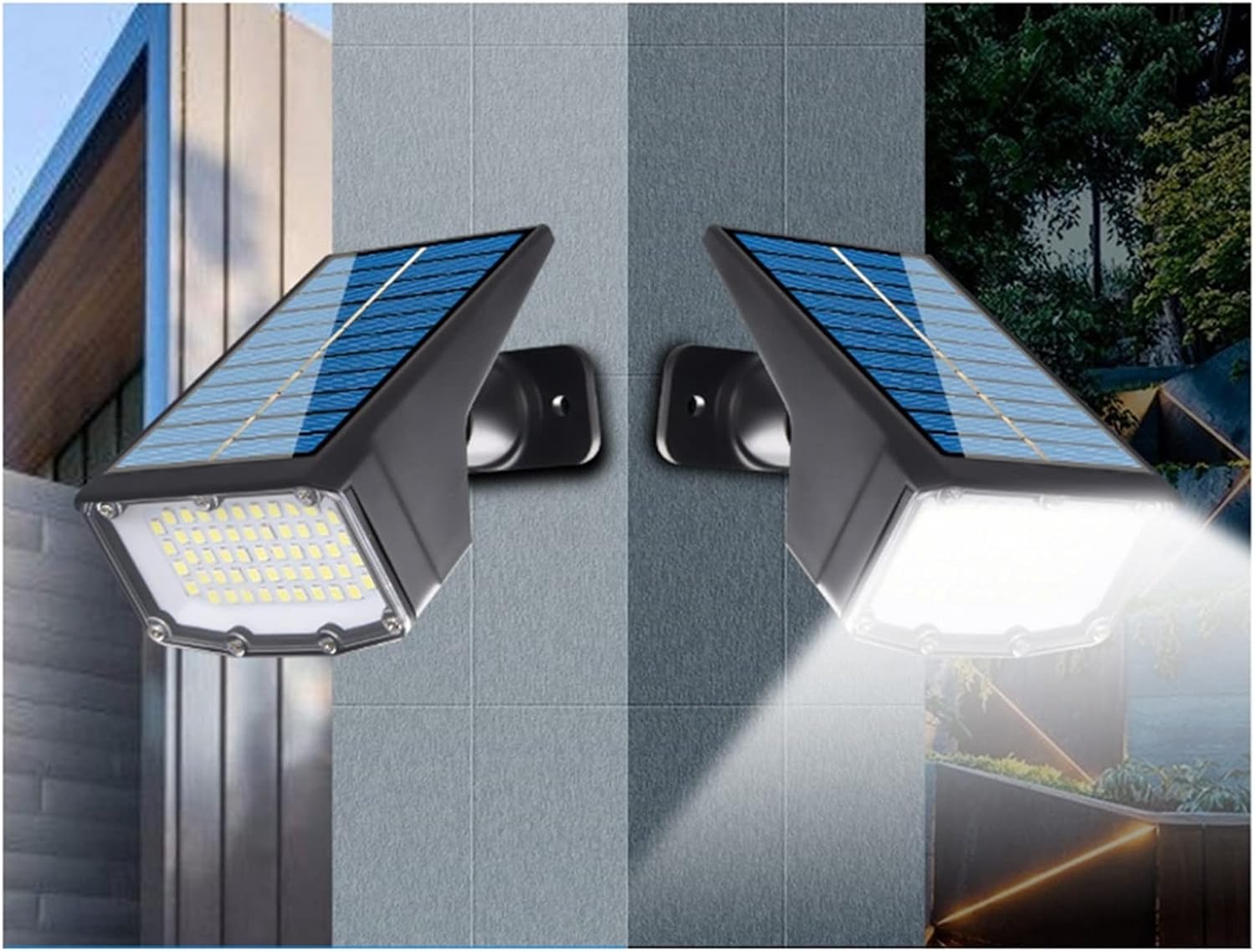 Solar Spotlight Waterproof Wall Lamp Outdoor Garden Lighting for Landscape Solar Porch Lights 6pcs