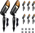 Outdoor Landscape Spotlights - 2700K/3000K/3500K/4000K/5000K Switchable White, Low Voltage Spot Lights LED Hard-Wired, IP65 Waterproof Uplighting, Black Aluminum for Backyard Fence 8 Pack