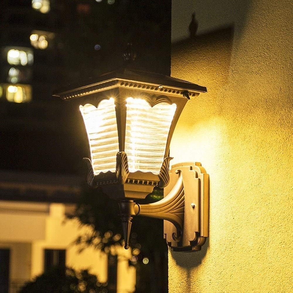 Wall Lamps Sconces Bracket Light LED Solar Aluminum Glass E27 Wall Lantern Vintage Industrial Wall Spotlights Outdoor Waterproof Door Gate Aisle Home Decorative Wall Sconce