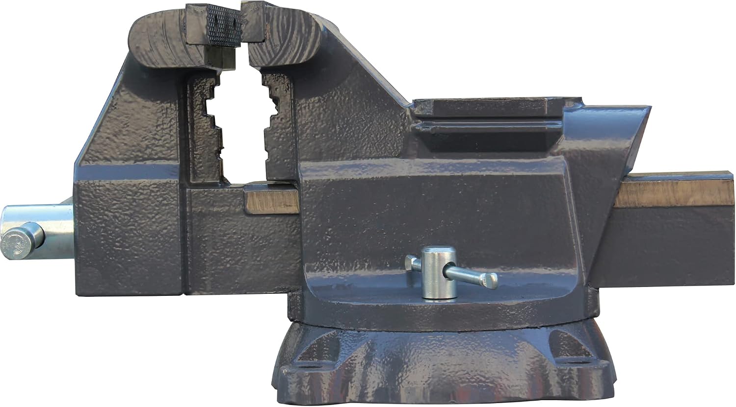 KAKA INDUSTRIAL Bench Vises 5 Inch Jaw Width, 5 Inch Jaw Opening Homeowner's Vise, Swivel Base Heavy Duty, for Drilling, Pipe Cutting, Woodworking AVS-125