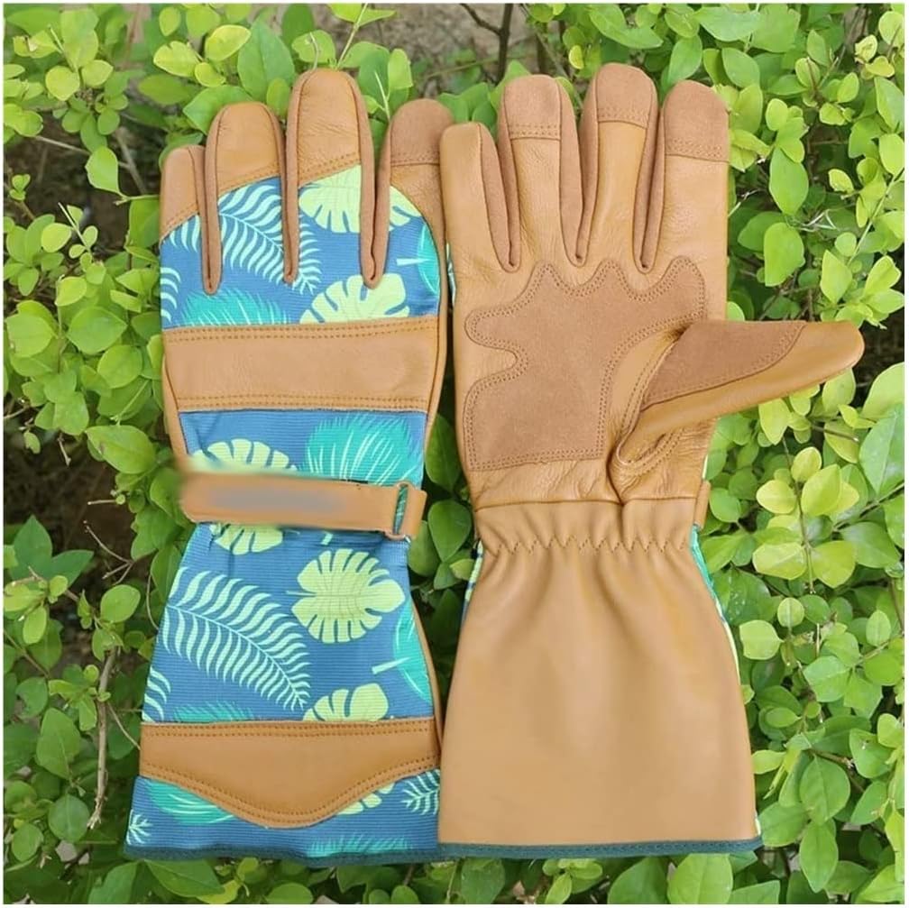 Rose Pruning Thorn Proof Gardening Gloves, Long Sleeve Puncture Proof Gloves with Forearm Protection for Women and Men (Color : Yellow, Size : One Size)