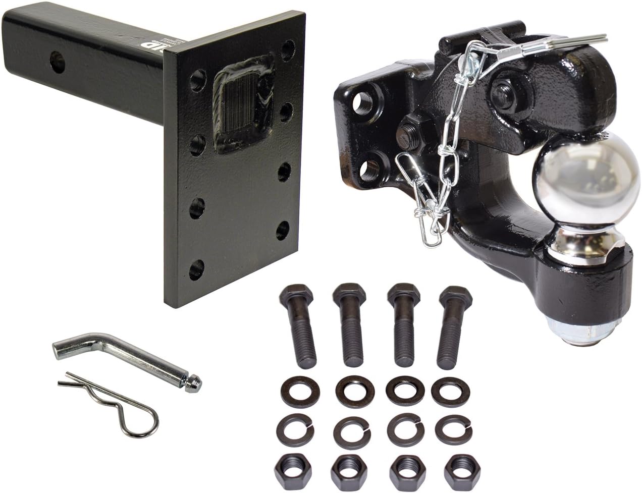 Rigid Hitch Incorporated Combination Pintle Hook w/ 2' Ball, Mounting Plate and Hardware