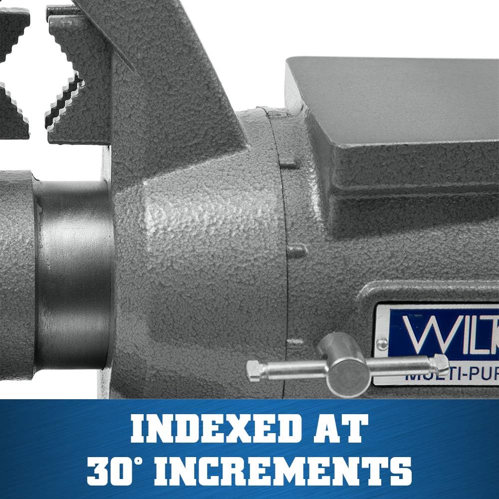 Wilton Multi-Purpose Bench Vise, 6-1/2' Jaw Width, 6-1/4' Jaw Opening, 3-1/4' Throat (Model 650P) & WEN Bench Grinder Stand, 32-Inch with Water Pot (4288T), Black