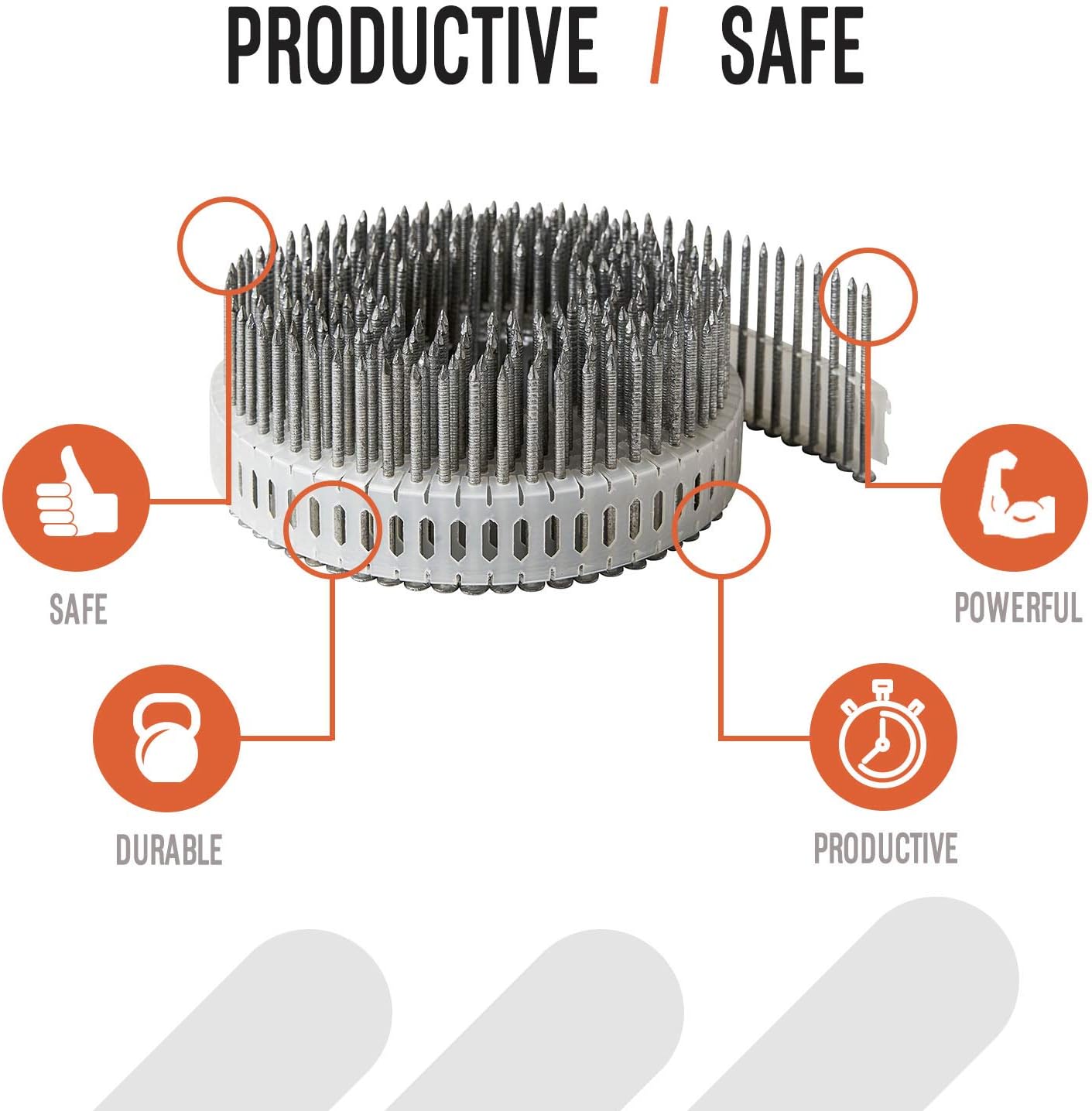 Paslode Coil Siding Nail, 650955, 1 7/8 inch x .086 Gauge, Hot Dipped Galvanized, 3,600 Per Box