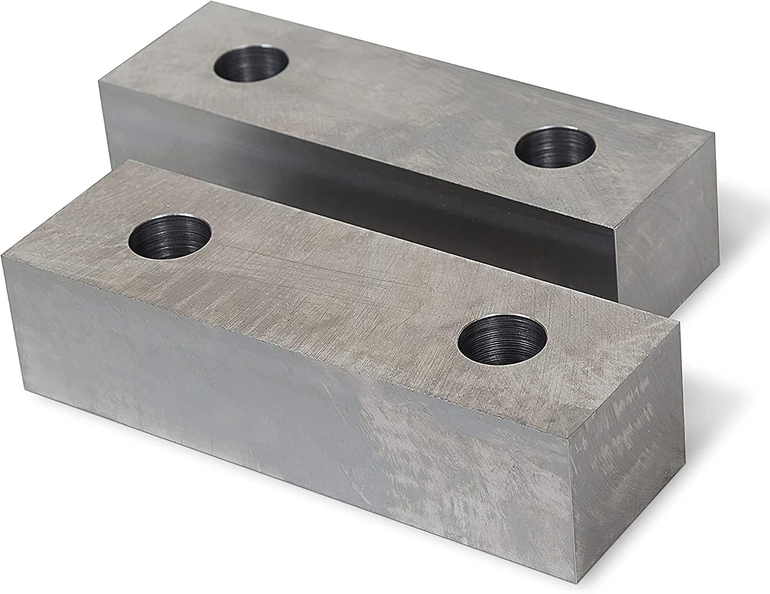Machinable Metal Vise Jaws for Bench Vise 8 inch, 1.5'T x 2'W x 8'L, 1018 Carbon Steel, Set of 2