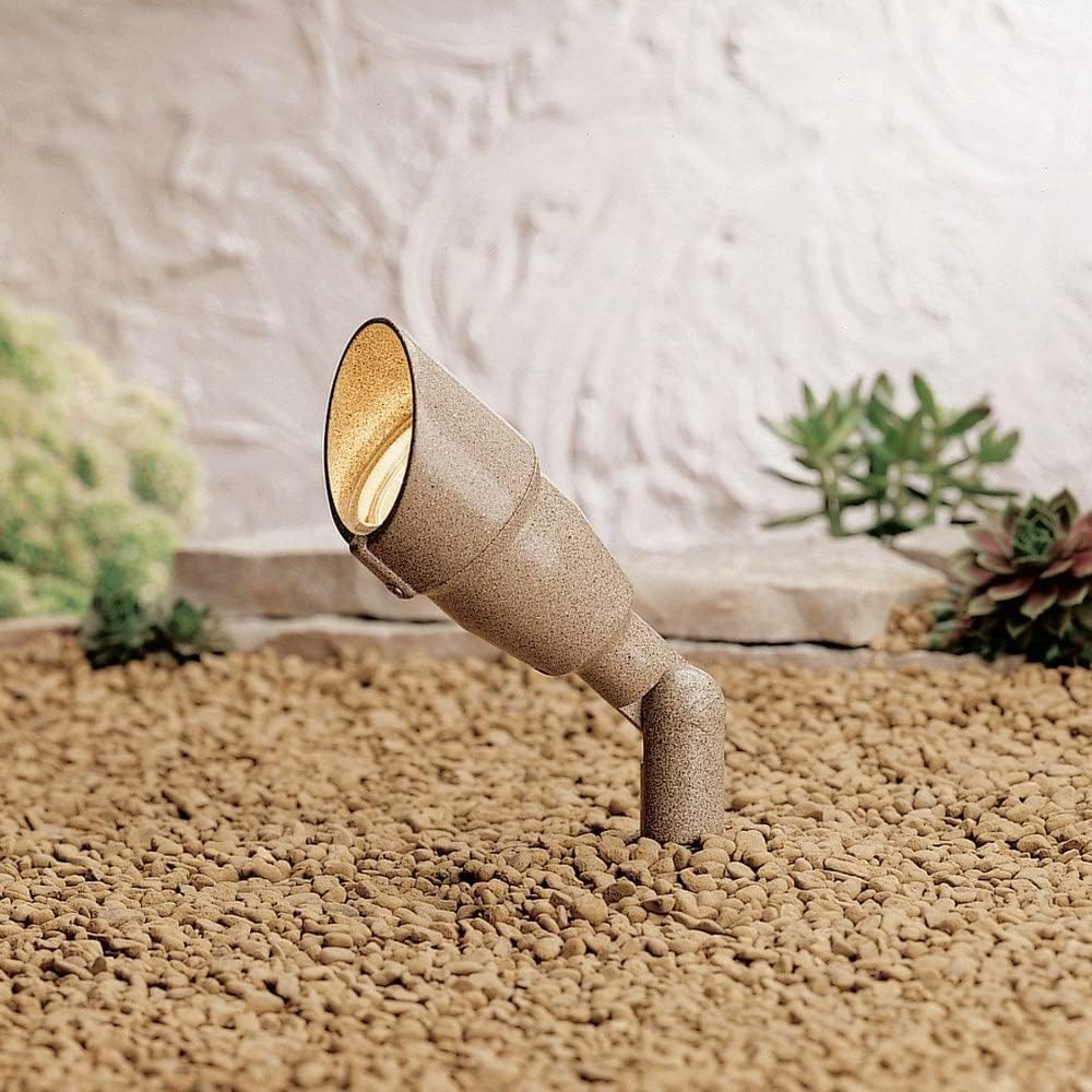 Kichler 7.5' Outdoor Accent Light in Textured Architectural Bronze, 12V LED Adjustable Spotlight, (7.5' L x 3' H),, 15374AZT