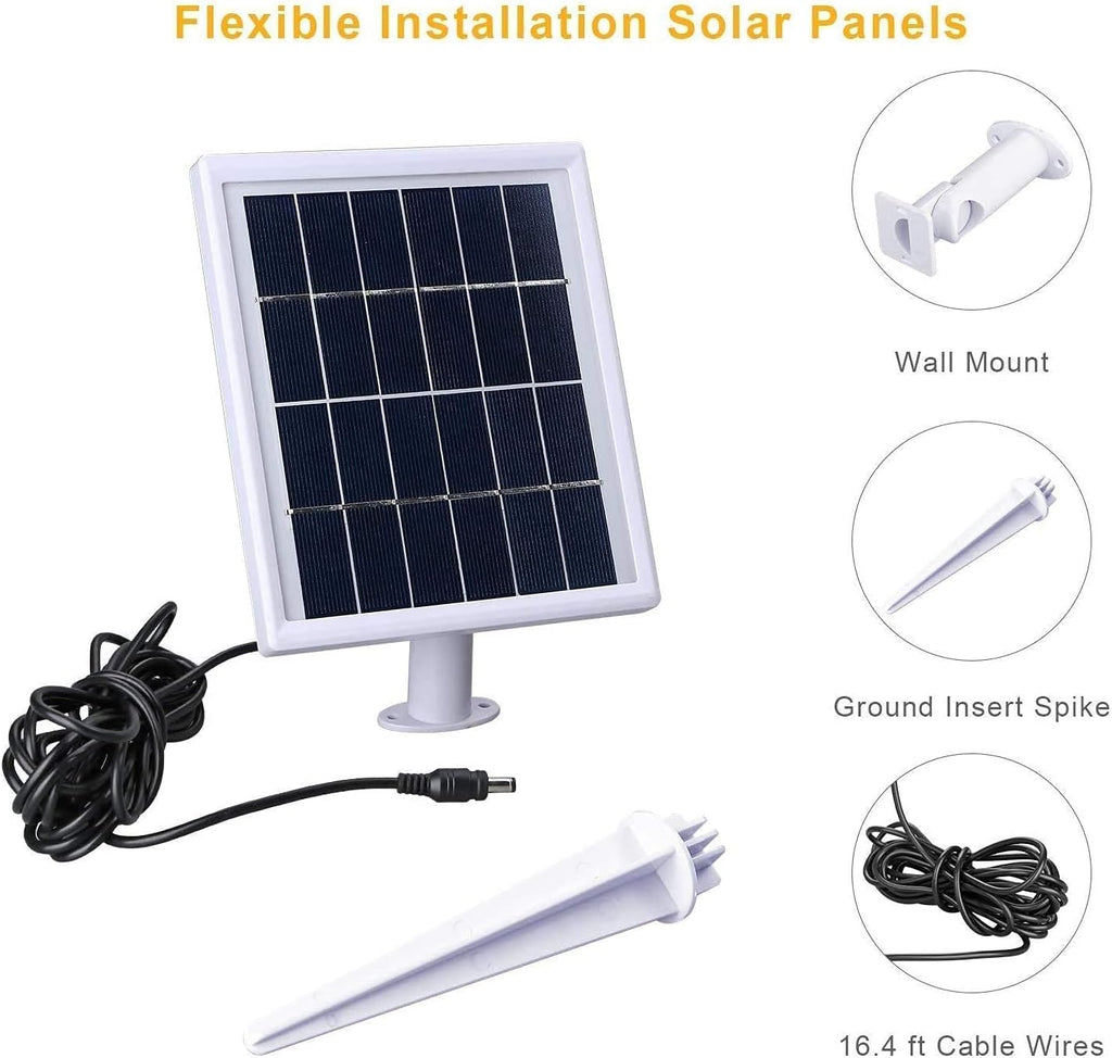 Led Floodlight Solar Floodlight with Remote Control | Two-Color Dimming Intelligent Timing Brightness Adjustable | Waterproof Outdoor Spotlight Security Lighting