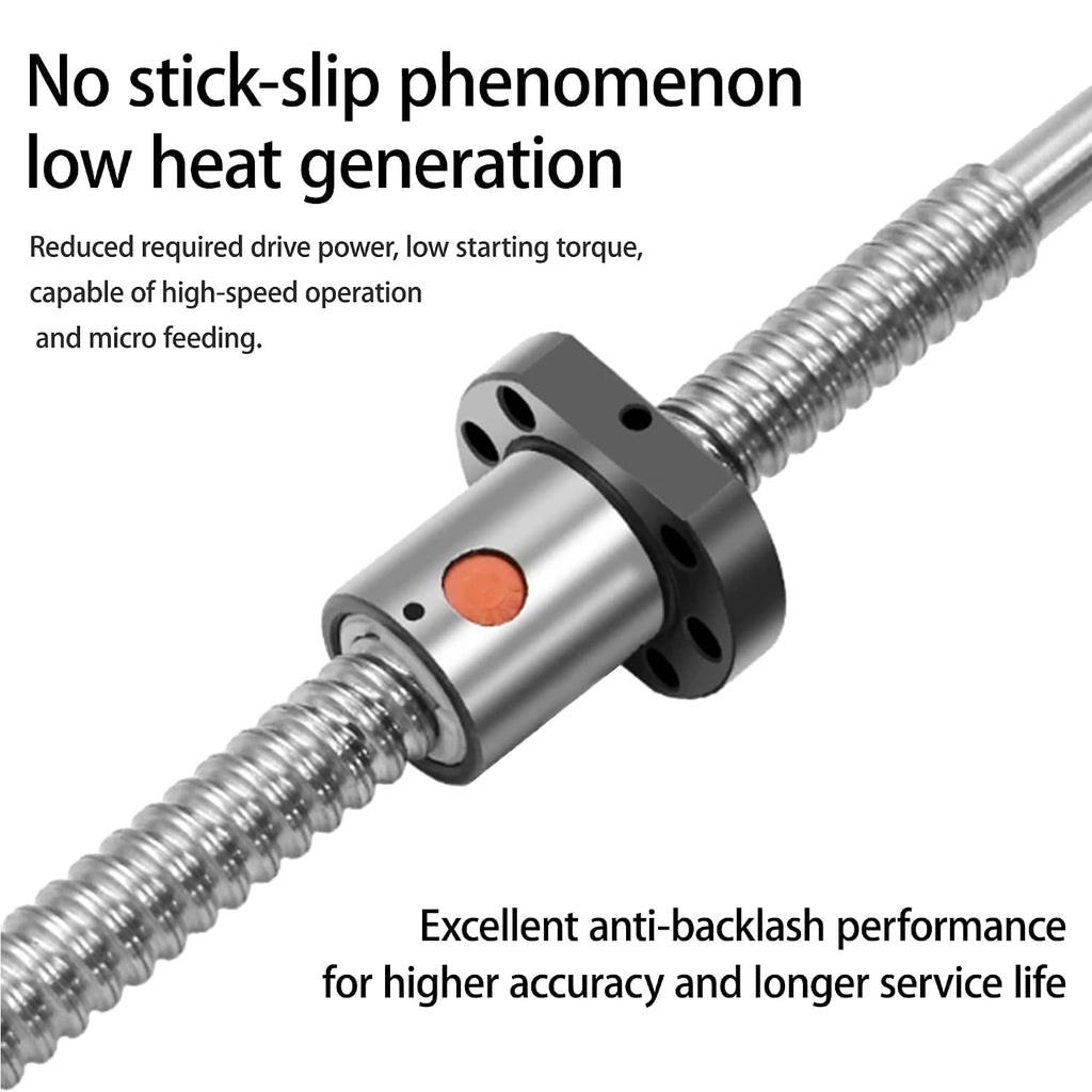 1610 Linear Motion CNC Ball Screw with Anti Backlash Nut, Coavoo SFU1610 1100mm / 43.31 inch 16mm Ballscrew with Standard End Machine for BK12 BF12