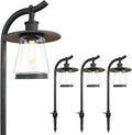hykolity Low Voltage Landscape Path Lights, 12V-15V AC LED Outdoor Landscape Lighting with LED Bulb & Wire Connector, Zinc Aluminum Housing Pathway Lights for Yard Garden Walkway, 4 Pack, ETL Listed