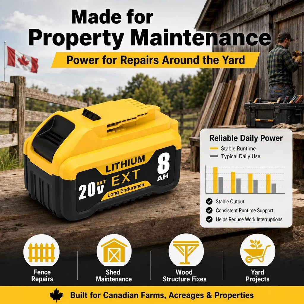 6 Pack 20V 8.0A Replacement Battery Compatible with Dewalt DCB200 DCD DCF DCG Series Cordless Power Tools