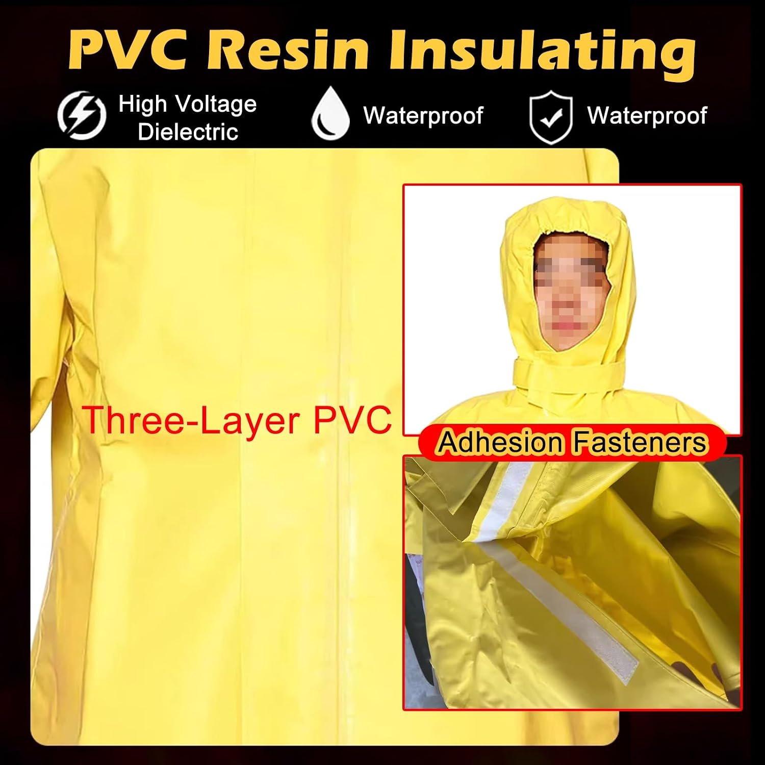 Electrical Safety Live Line Work Clothing & Gloves & Boots, High Voltage Insulation Electric Suit Smock for Workstation/Power Distribution Room(1 KV)