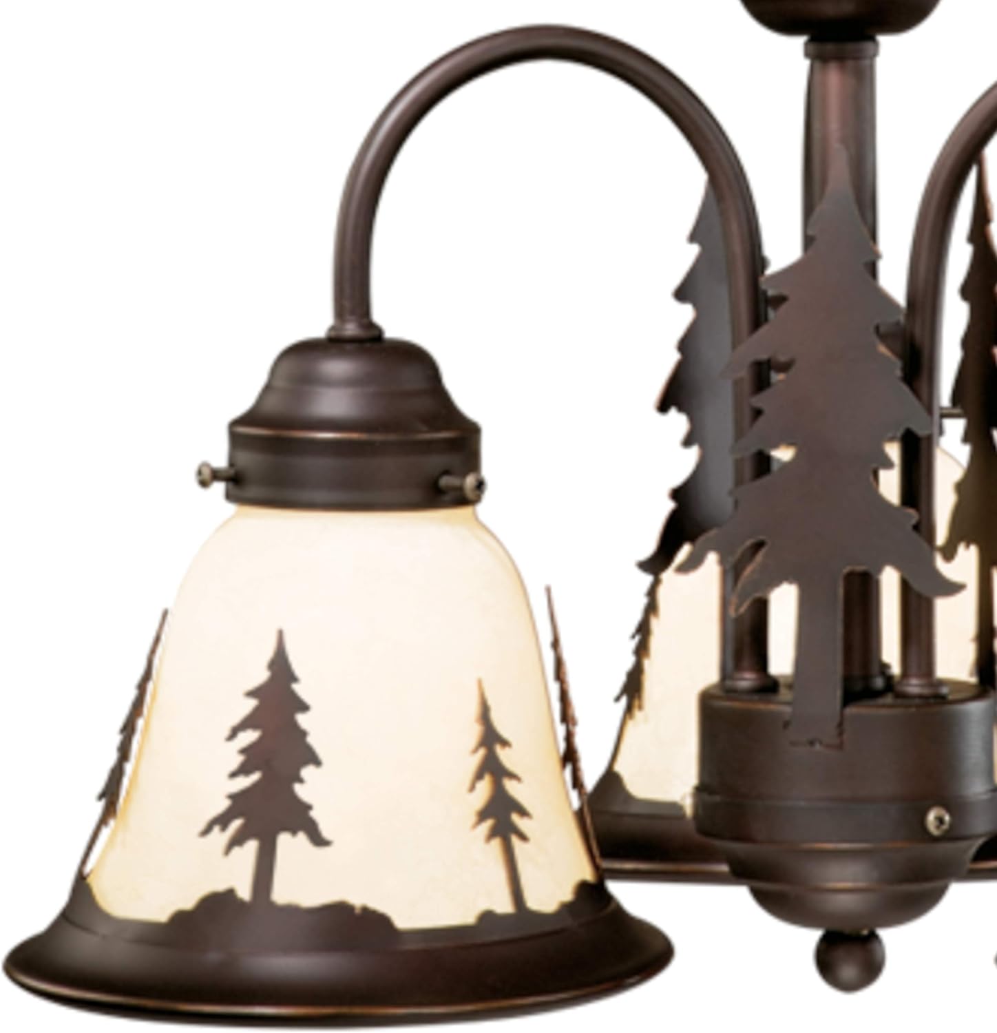 VAXCEL Lodge 3L LED Bronze Rustic Antler Mini Chandelier or Fan Light Kit