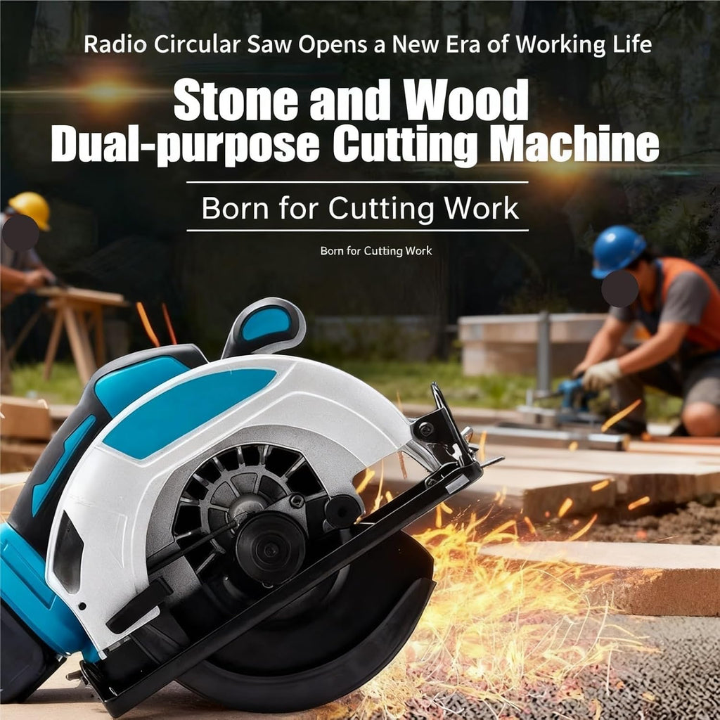 Reciprocating Saw, 7 Inch Brushless Electric Circular Saw Cordless Board Cutting Machine Woodworking Power Tools