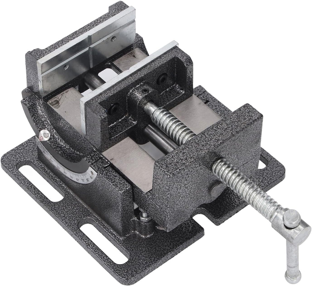 4 Inch Bench Vise,90 Degree Tilting Angle Vice Crossed V Groove Removable Jaw Adjustable Table Vise Clamp