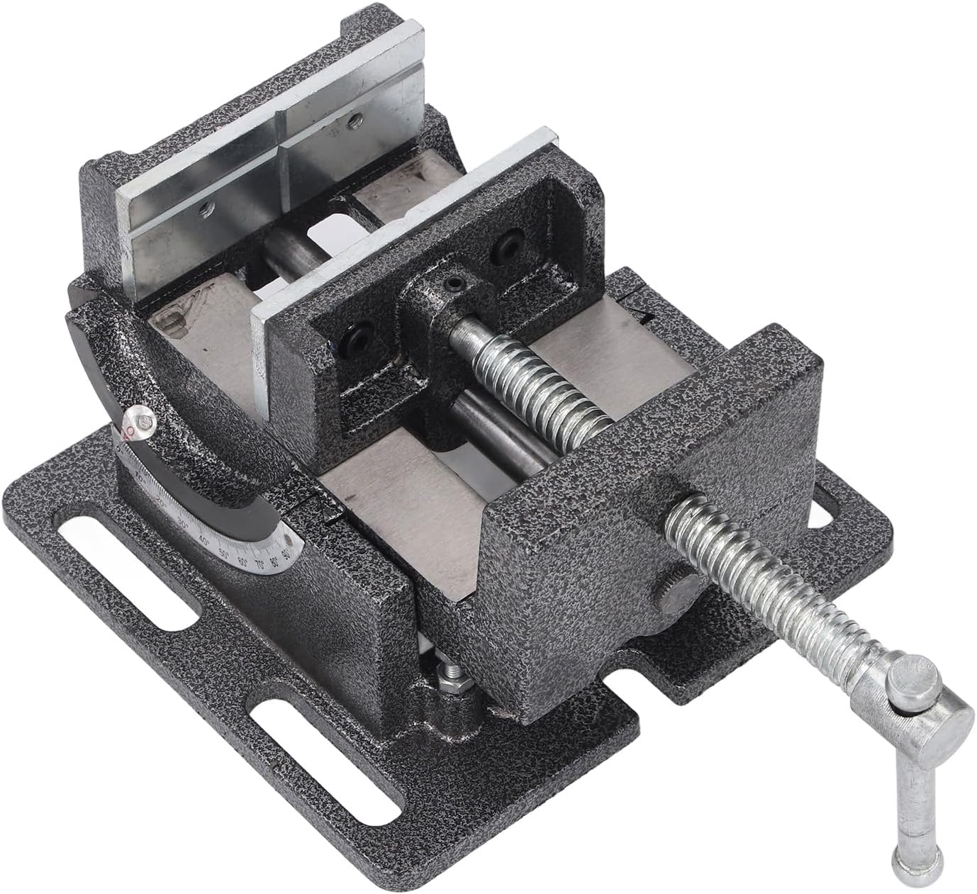 4 Inch Bench Vise,90 Degree Tilting Angle Vice Crossed V Groove Removable Jaw Adjustable Table Vise Clamp