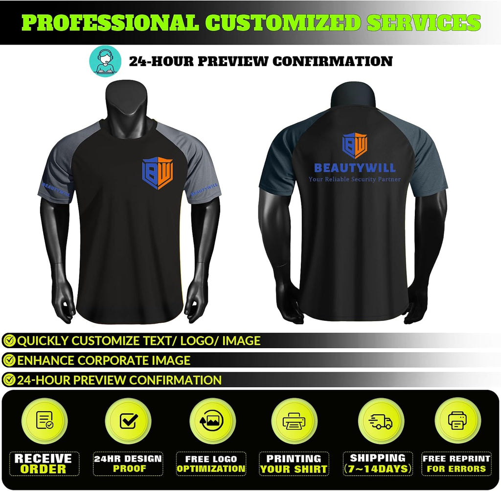 Custom safety Shirts Class 3 Hi Vis Reflective T-Shirt with logo Safety Work Shirts for Men