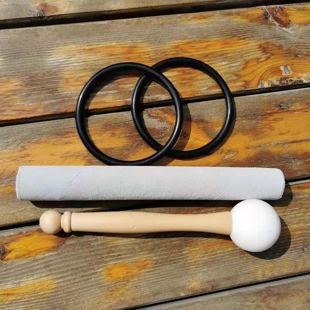 Hye-eun 3pcs 8'B 10'F 12'C Frosted Quartz Crystal Singing Bowl Set 432hz with Free Carry Bag Mallets & Rubber for Sound Healing Bath Keep Balance Therapy Meditation Yoga