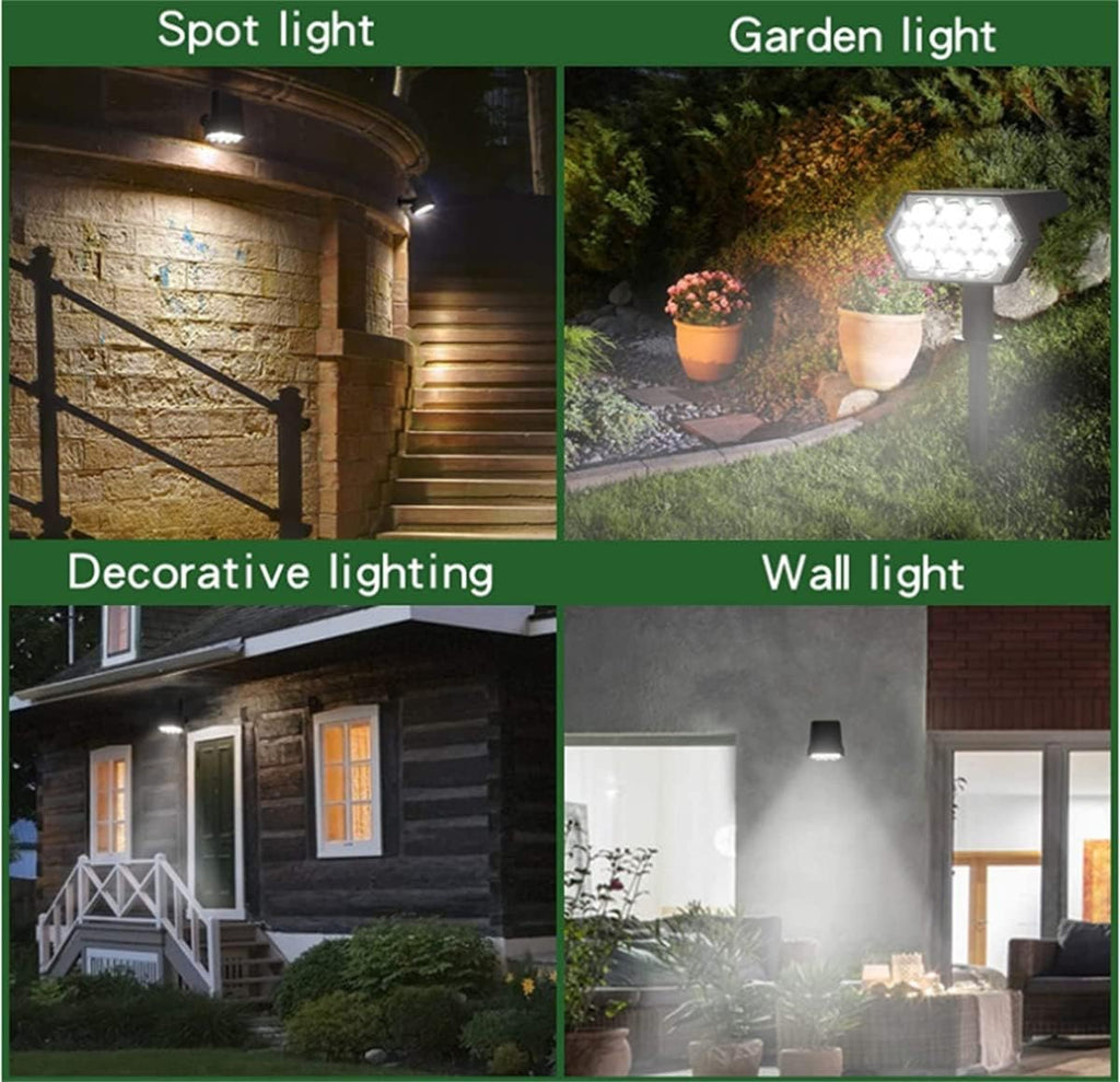Solar Spot Lights Outdoor,92 LED 3 Modes Solar Landscape Spotlights,Solar Powered Security Lights IP65 Waterproof Wall Lights for Walkway Yard Garden Driveway,warm light,4 pcs (Warm Light 8 pcs)