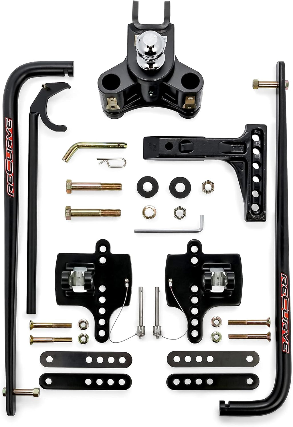 Camco Eaz-Lift ReCurve R6 600lb Camper/RV Weight Distribution Hitch -Features Premium Adaptive Sway Control & 2-5/16' Hitch Ball w/15,000lb Max Rating - 800lb Max Tongue Weight Rating (48731)