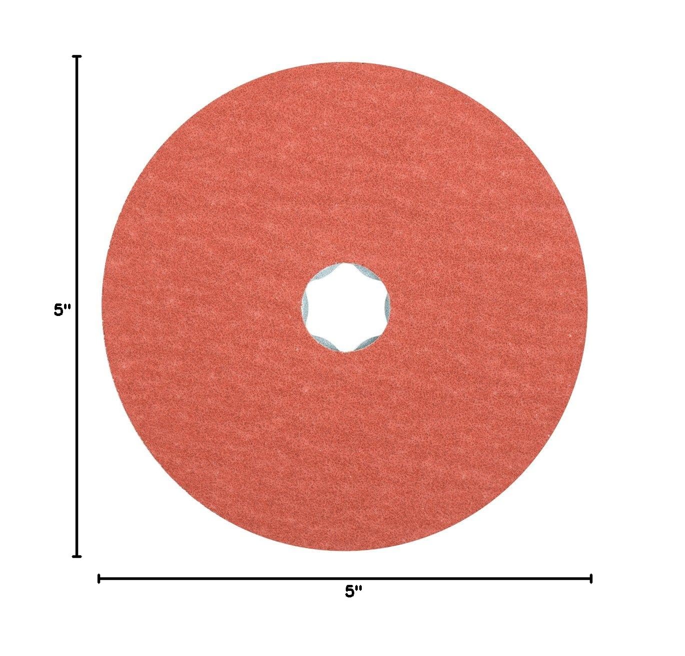 PFERD 40311 Combiclick Fibre Disc, Aluminum Oxide A-Cool, 5' Diameter, 12200 RPM, 60 Grit (Pack of 25)