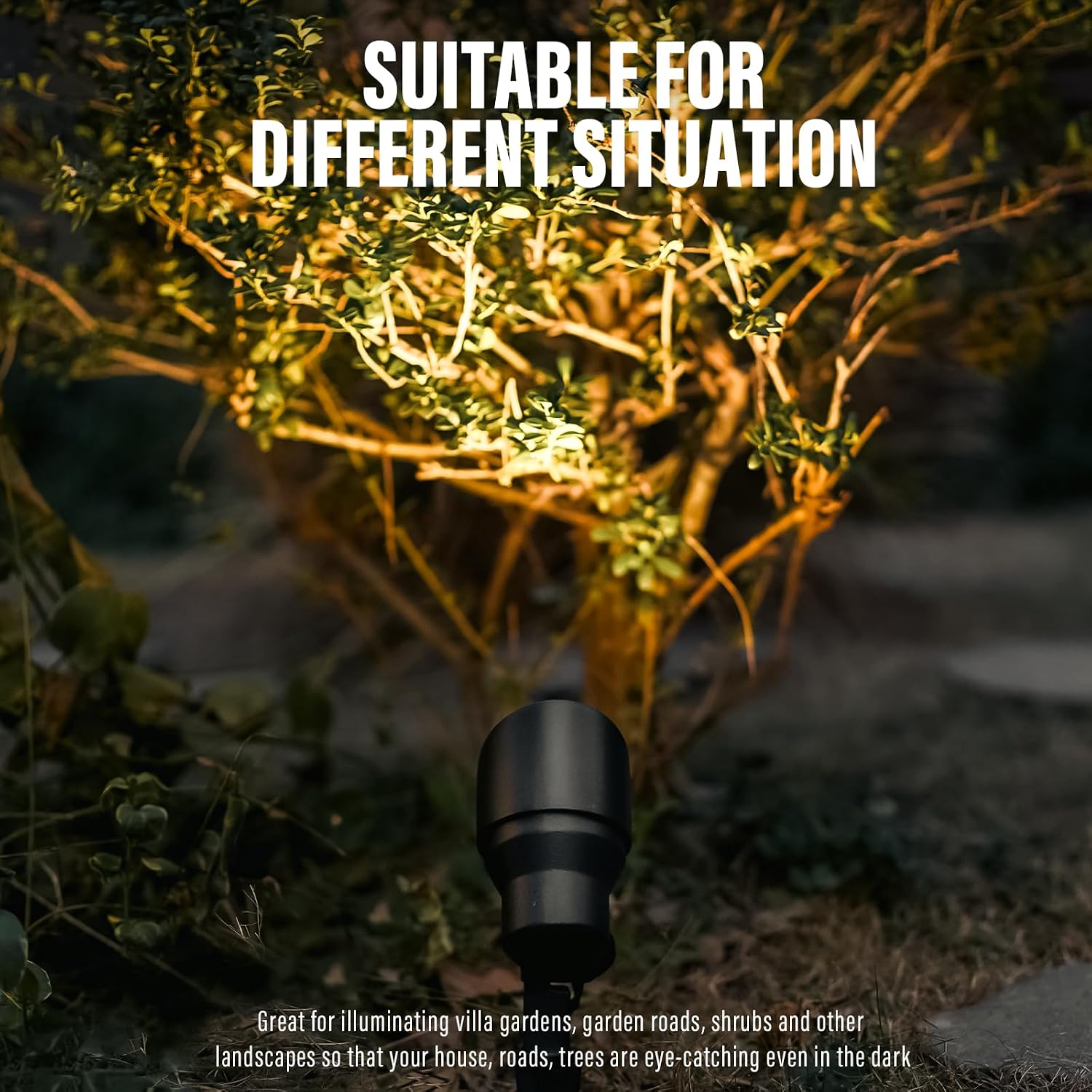 Malibu Low Voltage Floodlight LED Outdoor Landscape Lighting 12V Landscape Spotlight 6W Garden Light for Patio Yard 8Pack