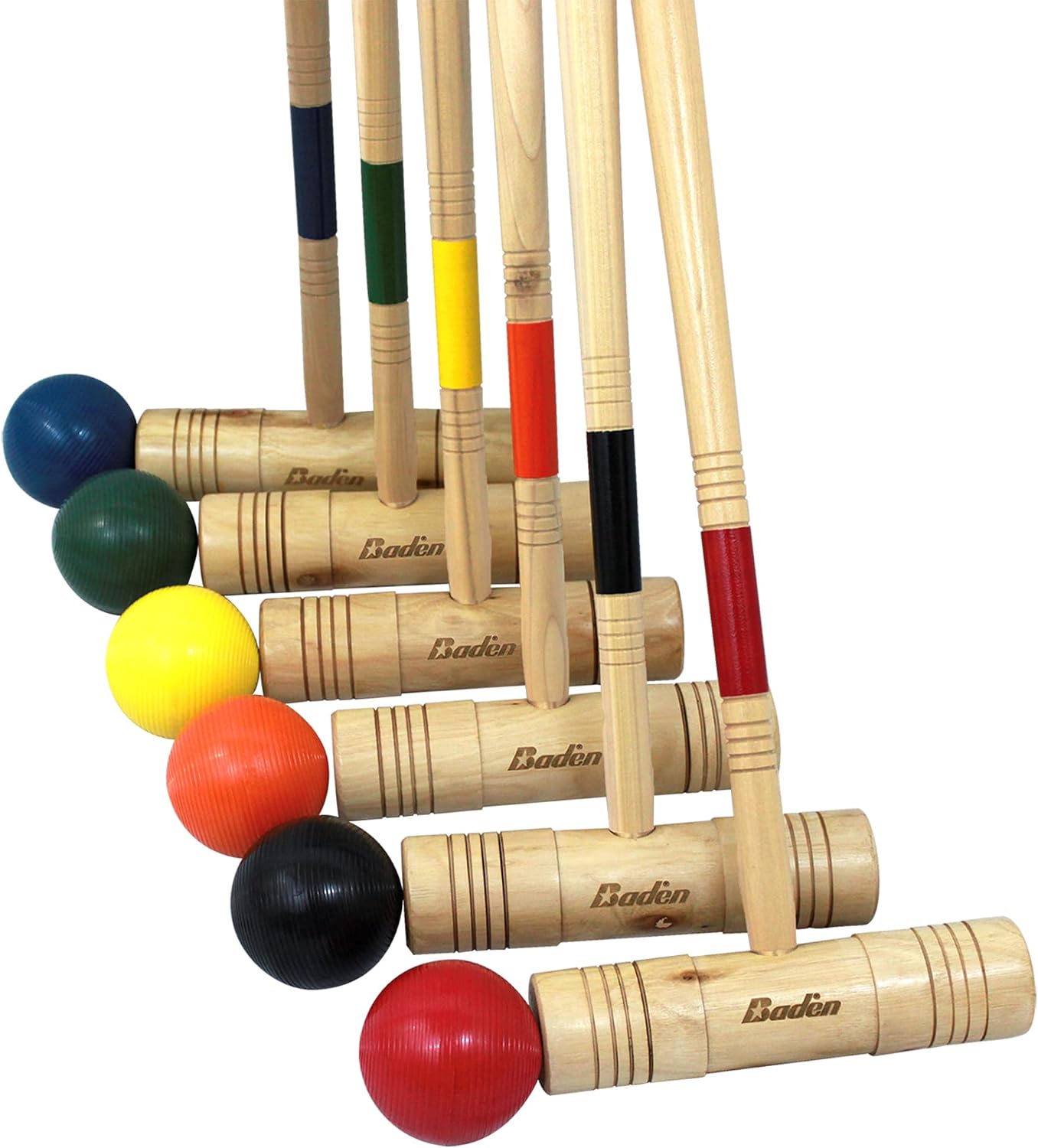 Baden 6-Player Champions Croquet Set with Soft Grip Handles Medium