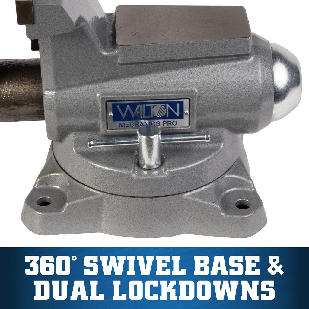 Wilton Mechanics Pro Bench Vise, 5-1/2' Jaw Width, 5' Jaw Opening, 3-5/8' Throat (Model 855M)