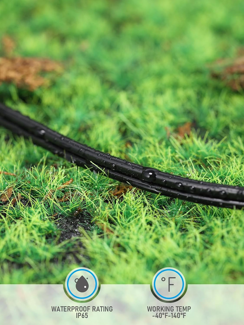 LEONLITE LED Outdoor Landscape Spotlight Bundle 100ft 16/2 Cable, 12-Pack 5W 12V Low Voltage Adjustable Pathway Lights, 3000K Warm White & 1-Pack 100ft 16/2 Low Voltage Landscape Lighting Cable, Black