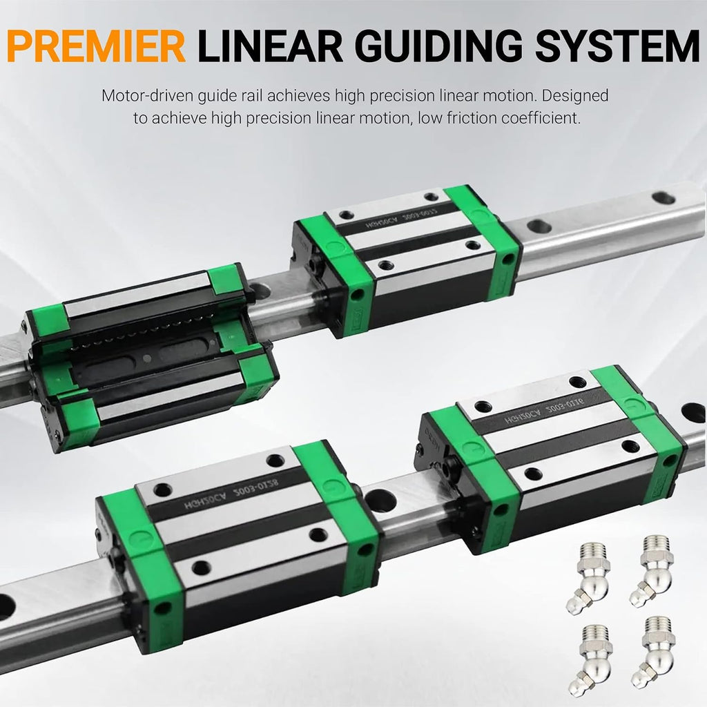 HGR20-400mm15.7 Linear Rail Guide with 4PCS HGH20CA Square Slider Bearings Block for 3D Printer and CNC Machine