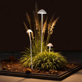Gardencoin LED Low Voltage Outdoor Lighting Kit, 24V Outdoor Landscape Decorative Lights, Unique Aluminum Mushroom Light Wired with Transformer for Garden, Patio, Lawn, Backyard, Pathway, Set of 3