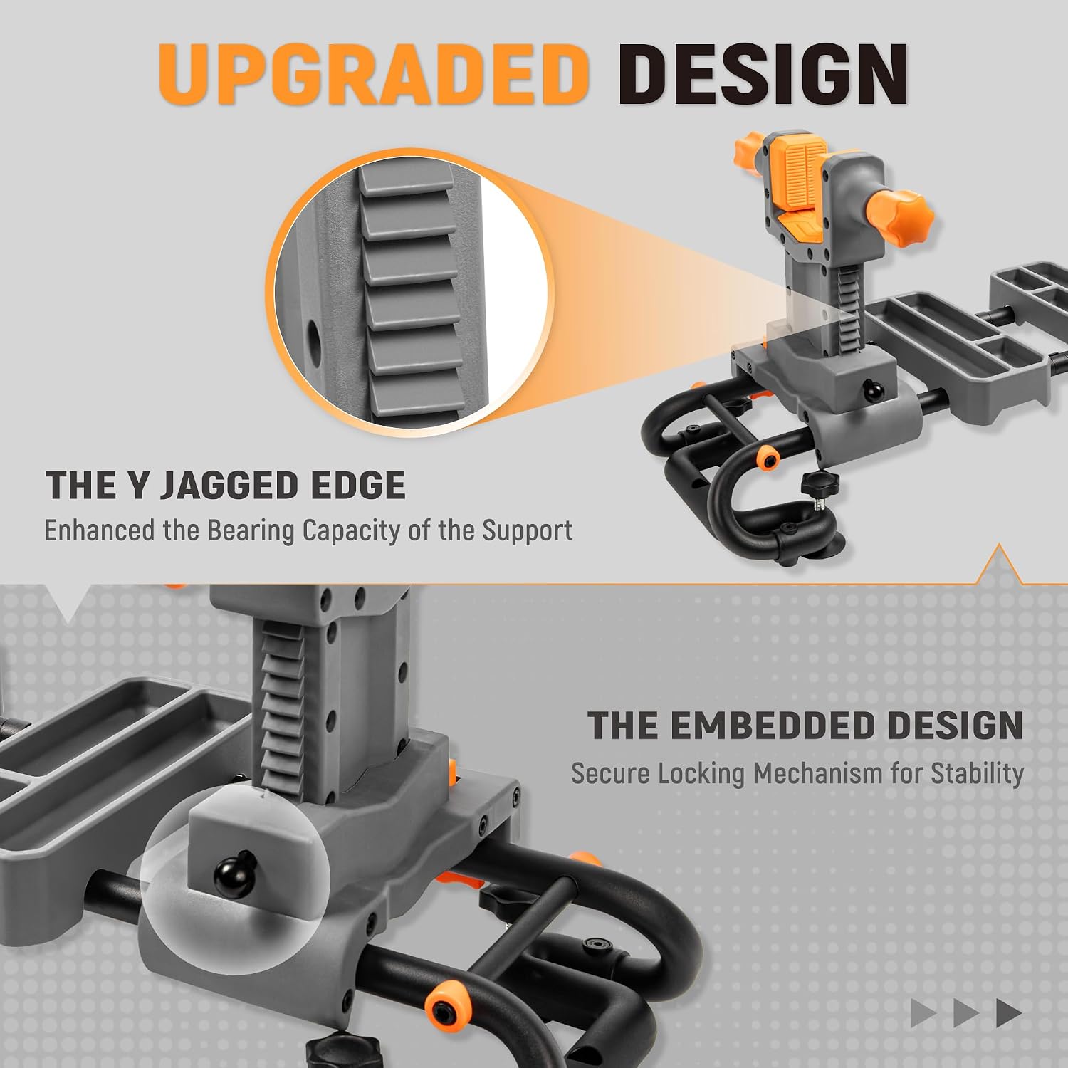 Adjustable Gun Holder - Professional Gunsmithing Tools for Gun Cleaning, Sight, and Maintenance with Jagged Base Stability and Non-Marring Rubber Contact Pads, Gun Accessories & Gifts for Men