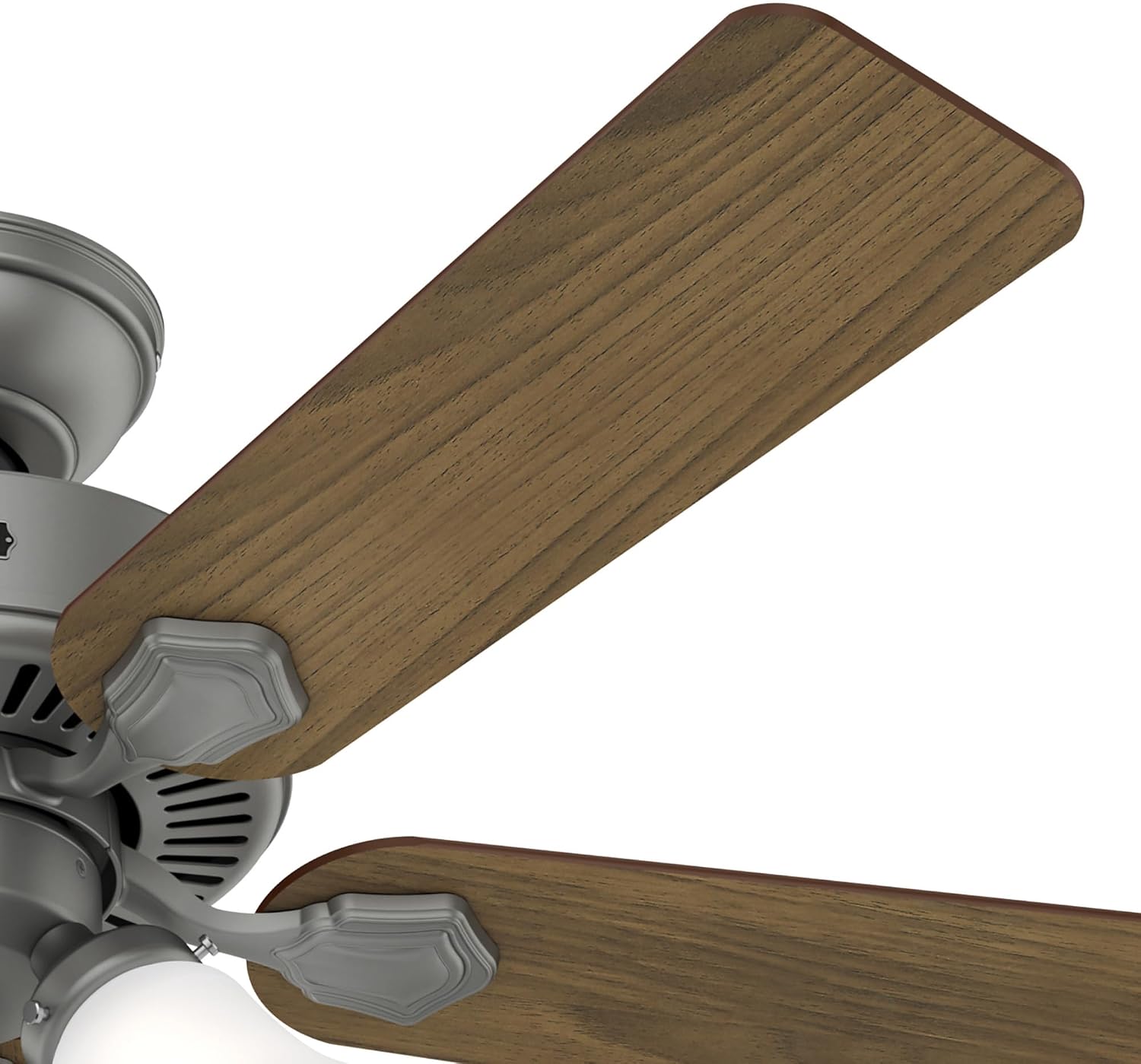 Hunter - Swanson 44-inch Indoor Matte Silver Energy Star Ceiling Fan with LED Light Kit, 4-speed DC Motor, 52779