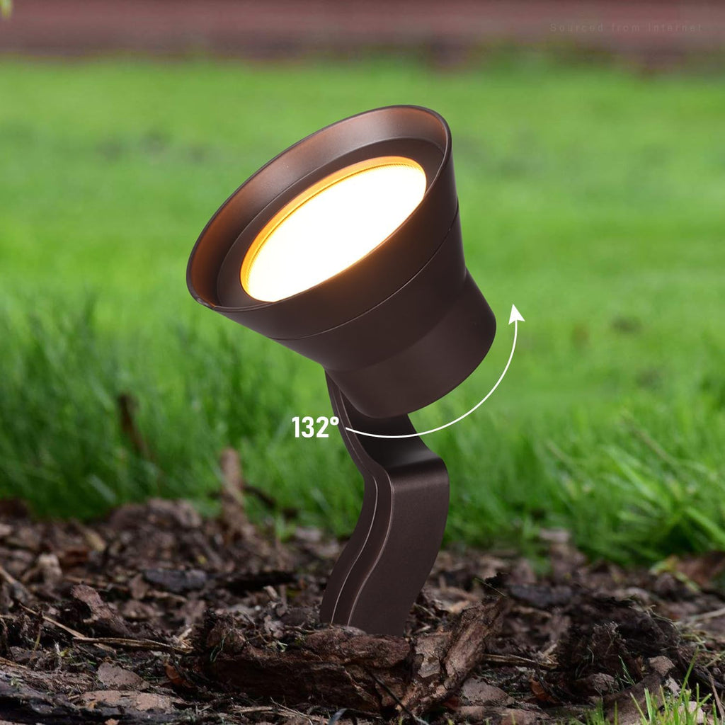 LEONLITE 8-Pack 12W/7.3W/3.7W Dimmable 5CCT LED Low Voltage Landscape Lights, Wall Wash Landscape Lighting Outdoor, 12V Landscape Spotlight, ETL, Aluminum, IP65 Waterproof