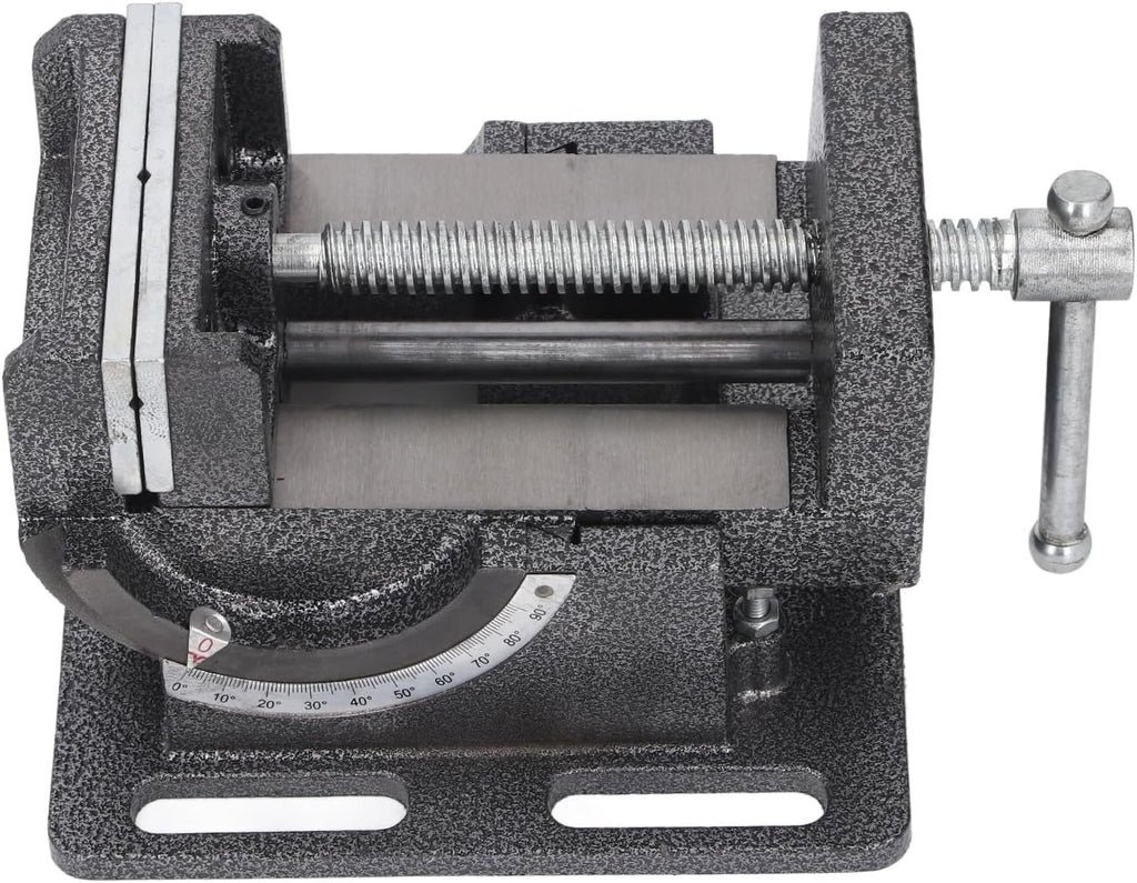 4 Inch Bench Vise,90 Degree Tilting Angle Vice Crossed V Groove Removable Jaw Adjustable Table Vise Clamp
