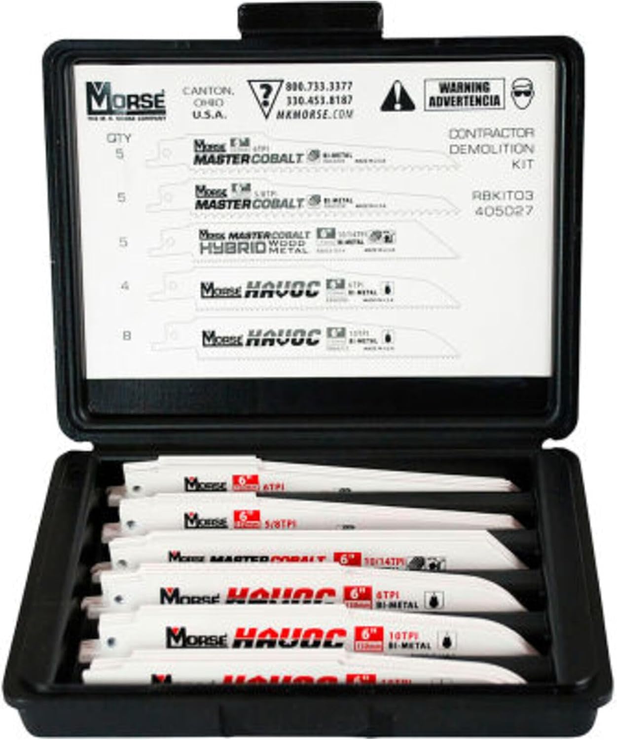 MK Morse RBKIT03 Demolition, Bimetal Reciprocating Saw Blade Kit (27 piece)