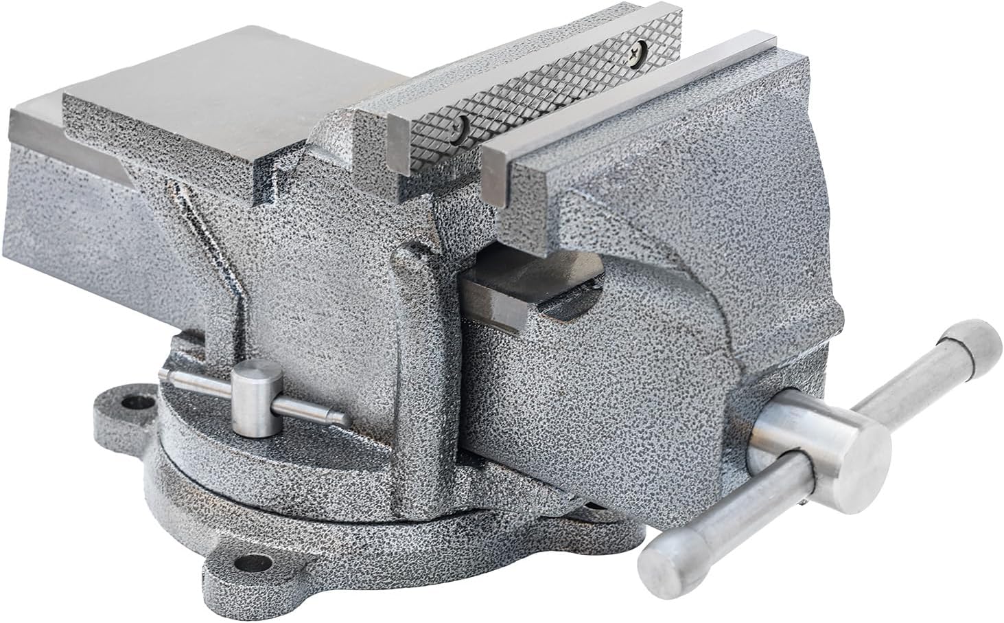 KAKA INDUSTRIAL Bench Vises 6 Inch Jaw Width, 6 Inch Jaw Opening Homeowner's Vise, Swivel Base Heavy Duty, for Drilling, Pipe Cutting, Woodworking HPS-150