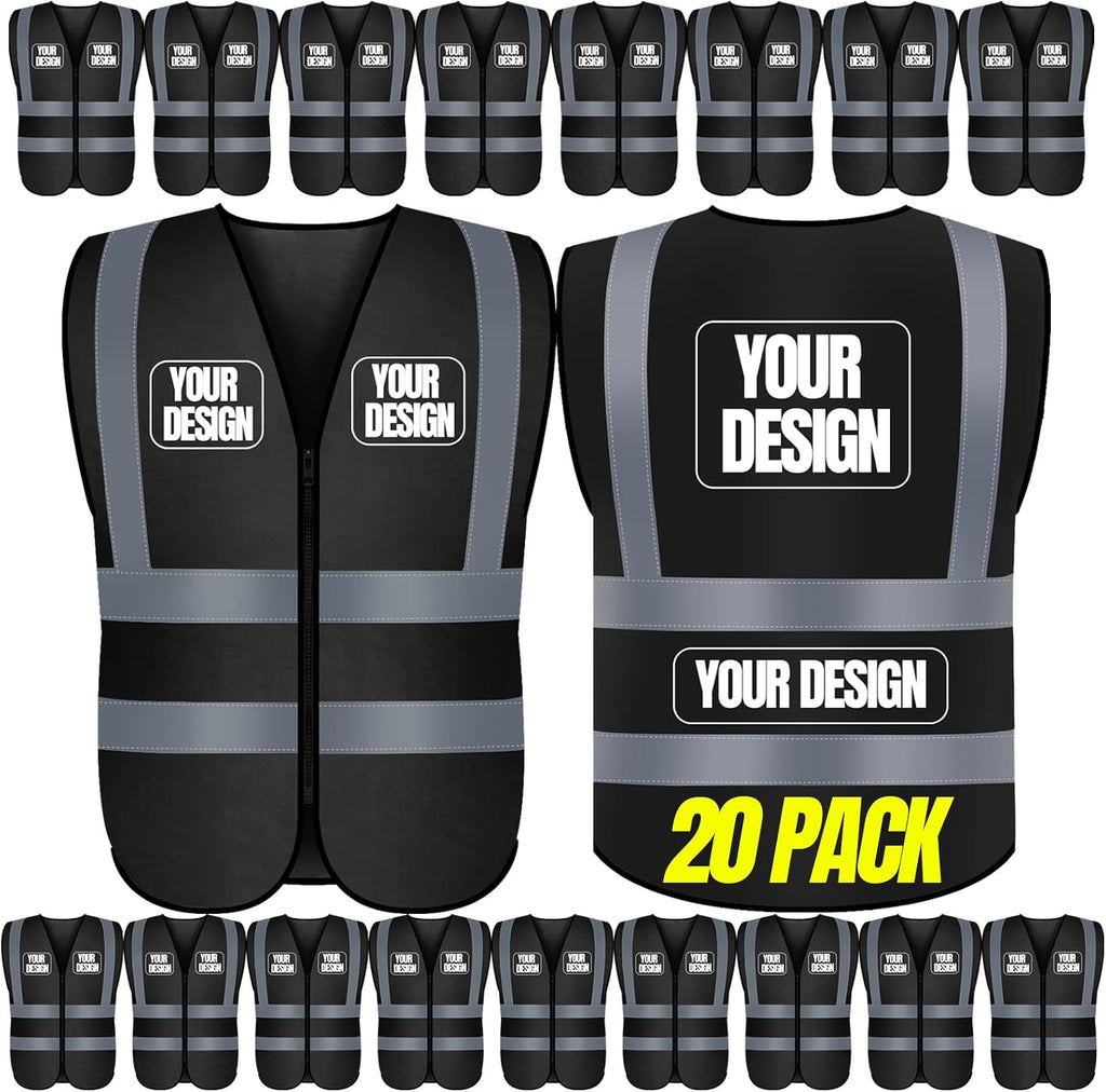 BeautyWill Bulk Custom Logo Safety Vest High Visibility Reflective Work Vests