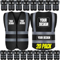 BeautyWill Bulk Custom Logo Safety Vest High Visibility Reflective Work Vests