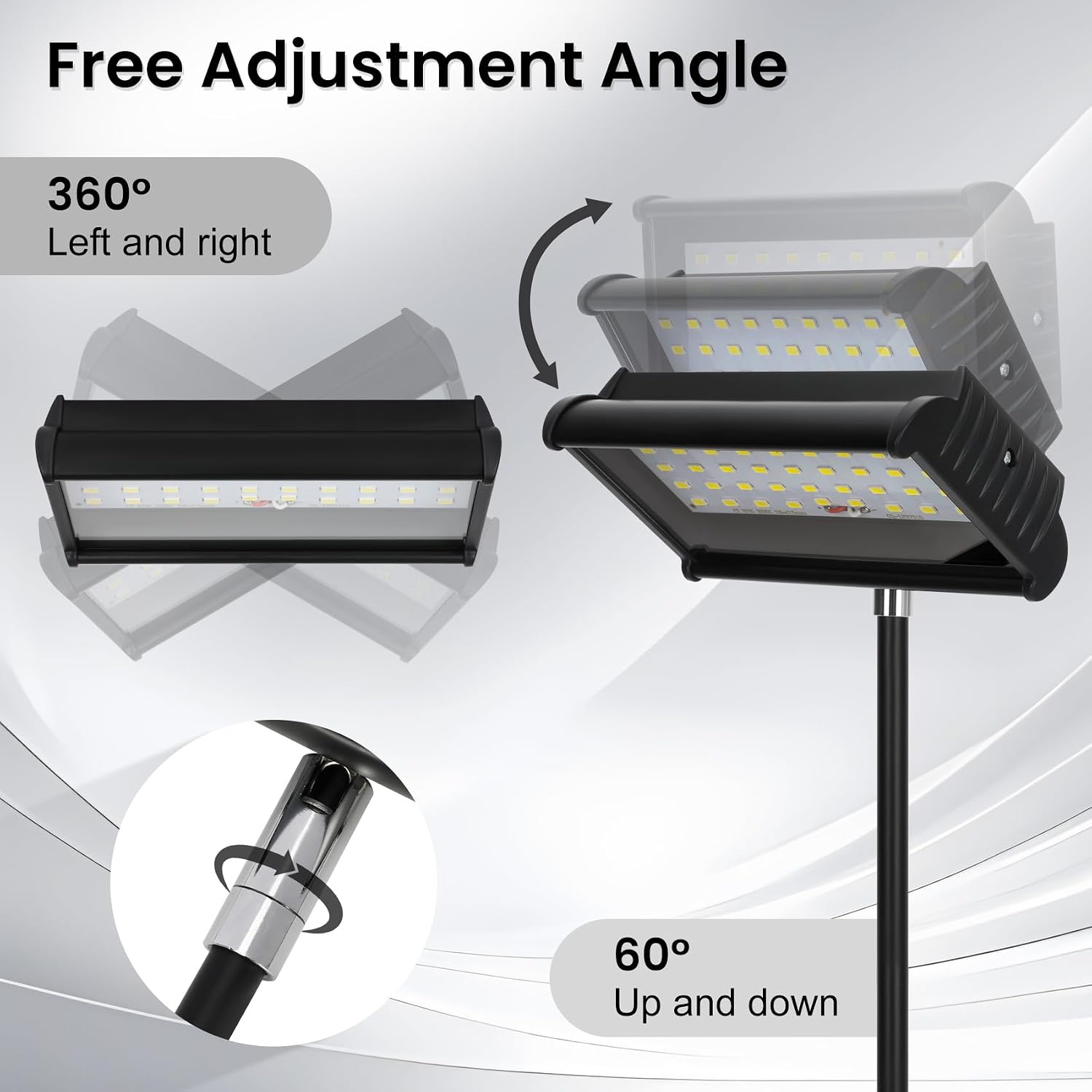 LED Trade Show Display Lights, Connectable for Exhibition Lighting | Energy-Saving Trade Show Lights, Full Accessories, Max 10 Daisy-Chainable, 360° Adjust Light, Two Mount Options