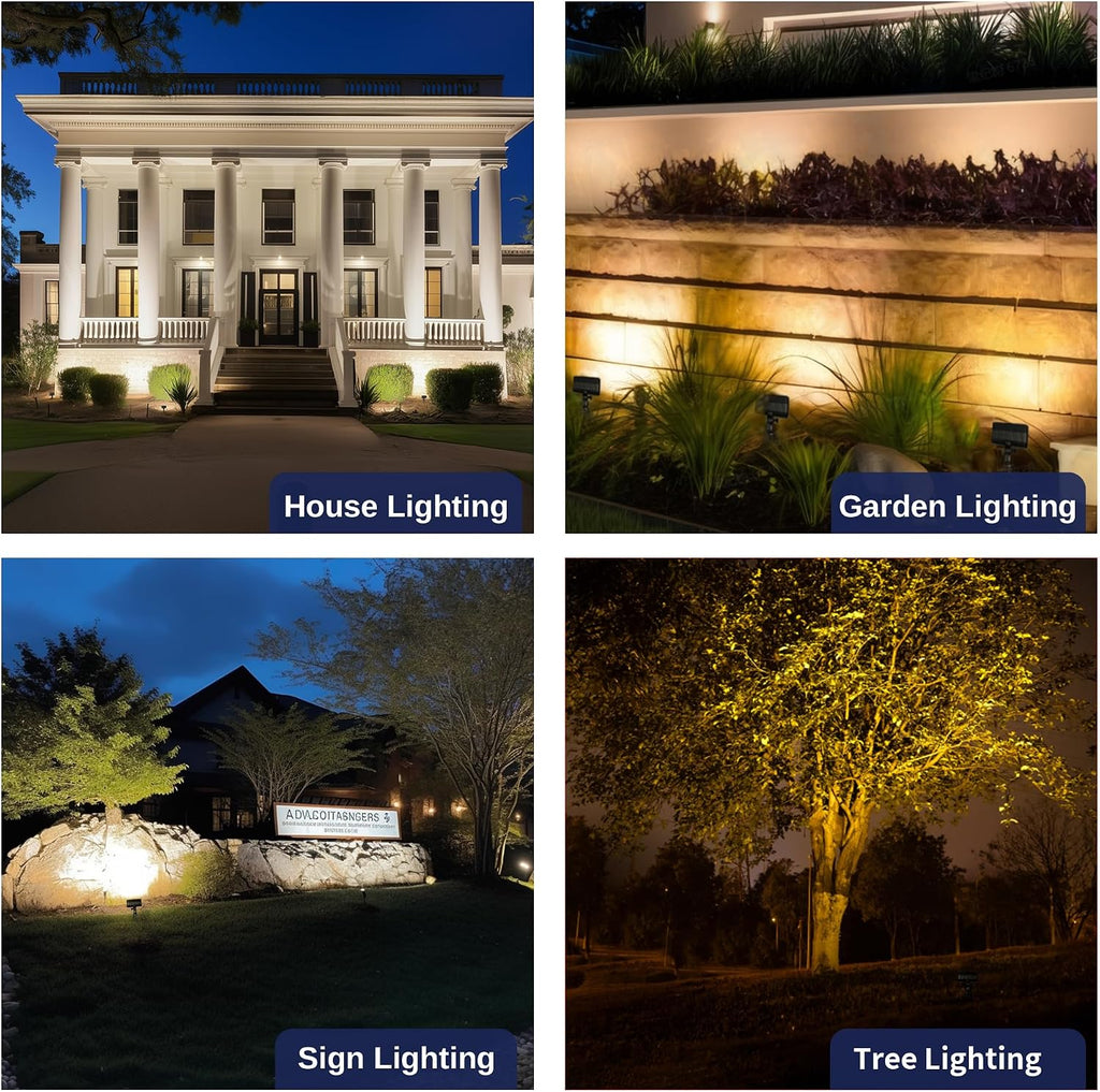 Gardenreet Outdoor Low Voltage Flood Light - Solid Brass Landscape 12V Wall Wash LED Light, Hardwired IP65 Waterproof, Antique Bronze Lighting for Yard Wall Tree House Without G4 Bulb 4 Pack