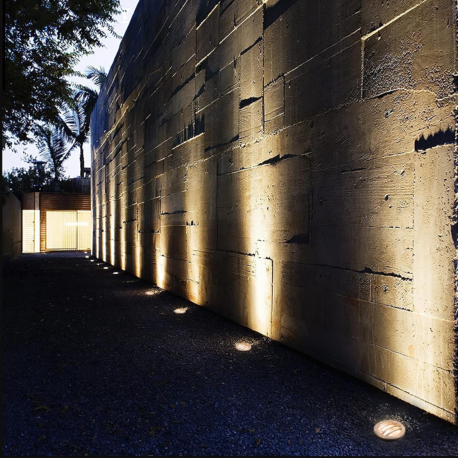 Well Light LED Low Voltage Landscape Lights 200 Lumen 2800K Warm White In-Ground Light Spotlights for Driveway, Pathway, Deck, Garden, 12V AC Outdoor Lighting (4 Pack)